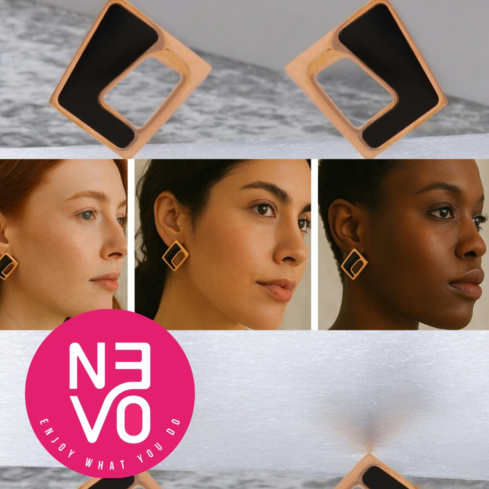N3VO Obsidian Edge Earrings