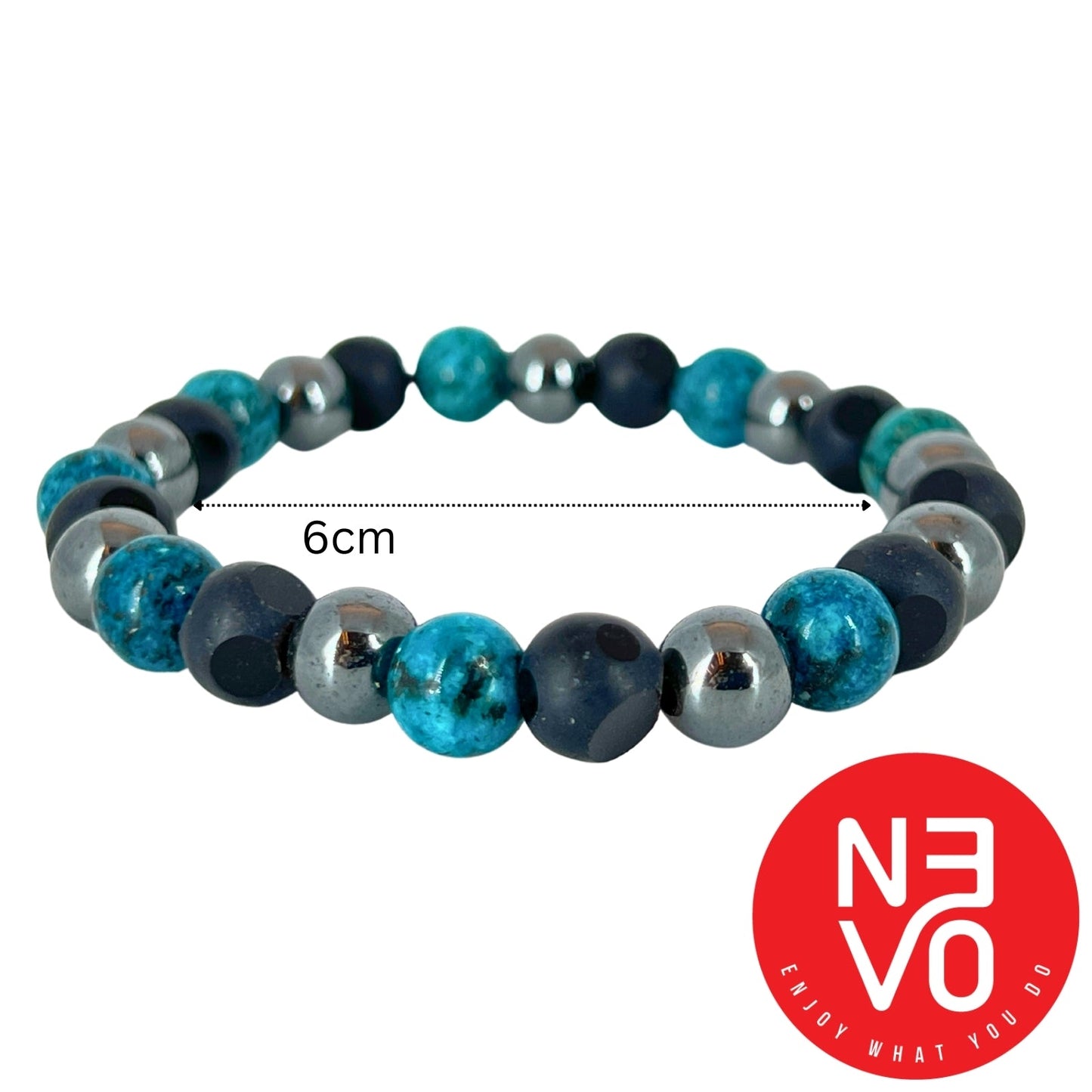 N3VO Elemental Balance Beaded Bracelet – Blue & Black
