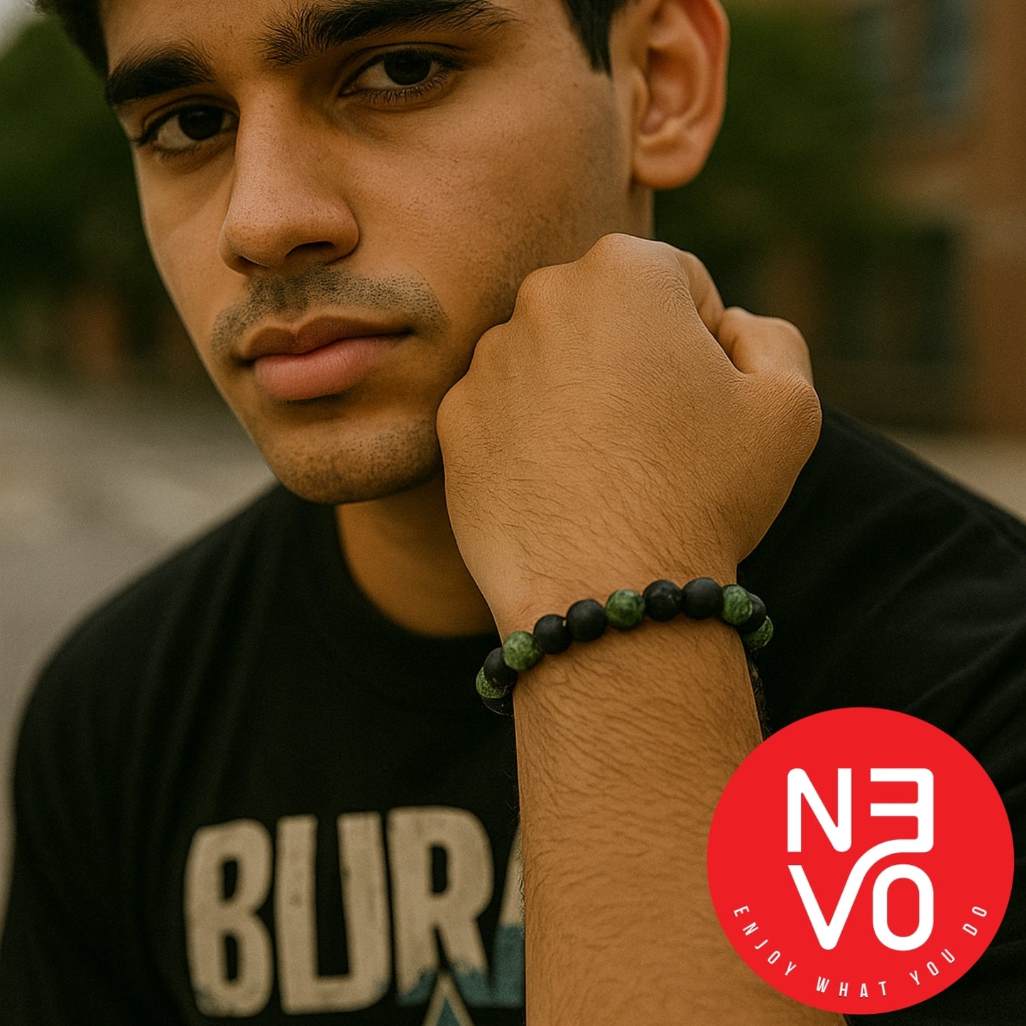 N3VO Elemental Balance Beaded Bracelet – Green