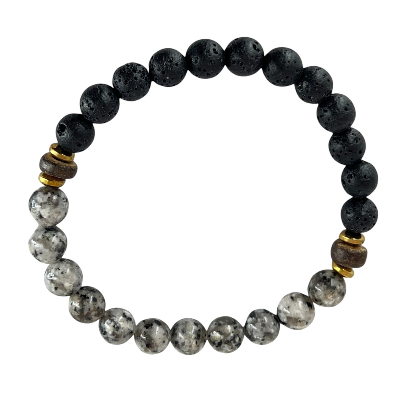 N3VO Elemental Balance Beaded Bracelet – White & Black