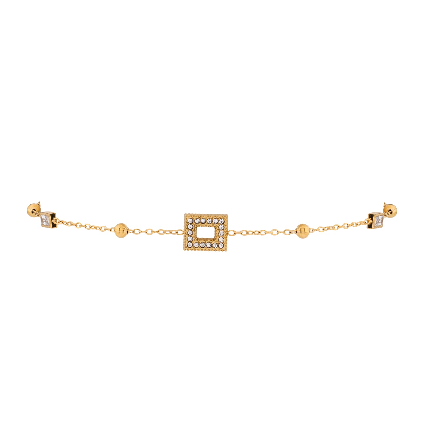 Luxe Square Charm Bracelet