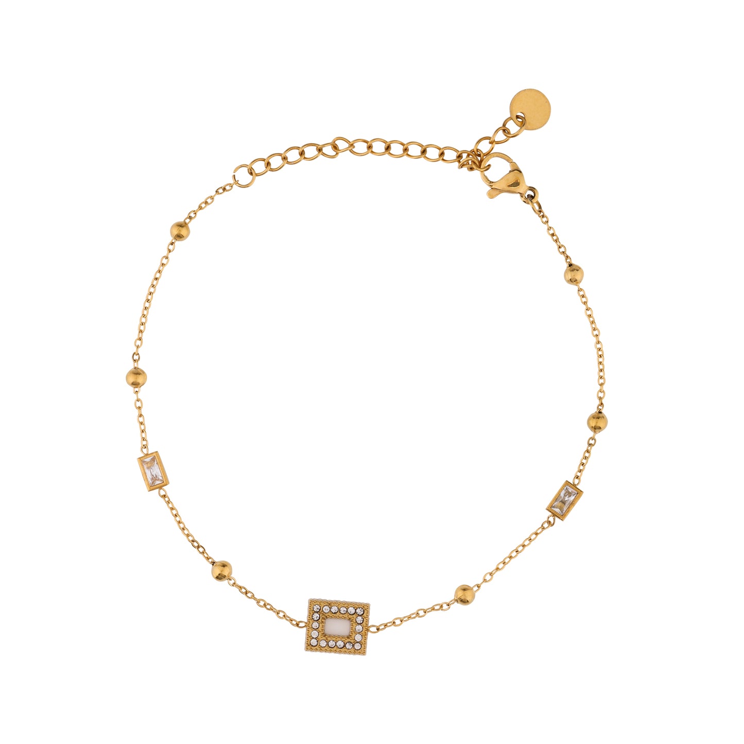 Luxe Square Charm Bracelet