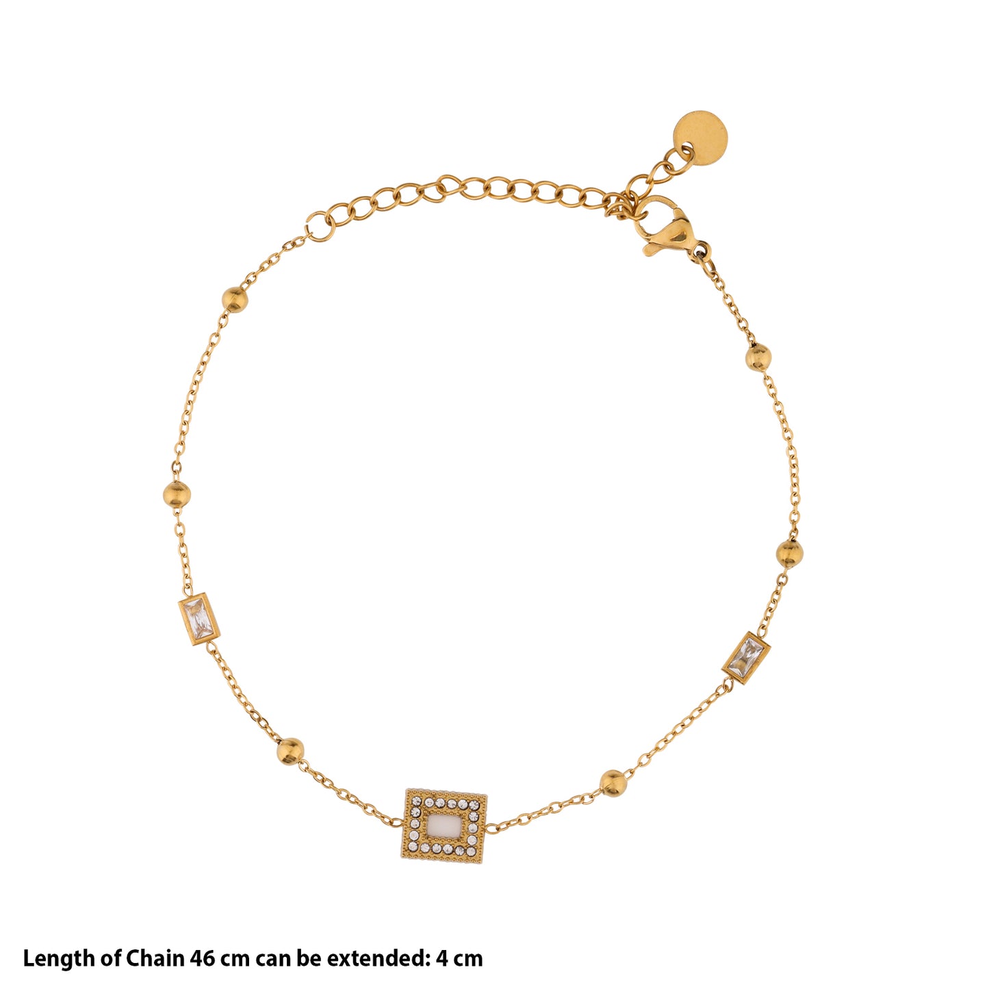 Luxe Square Charm Bracelet