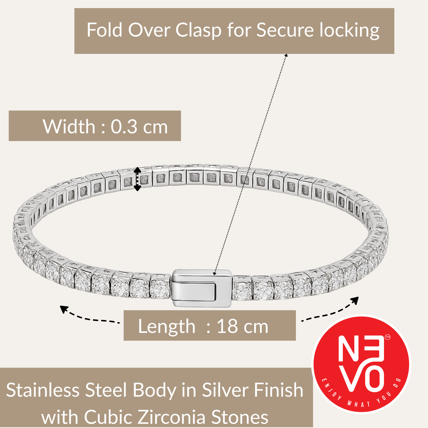 N3VO Solitaire Spark Bracelet