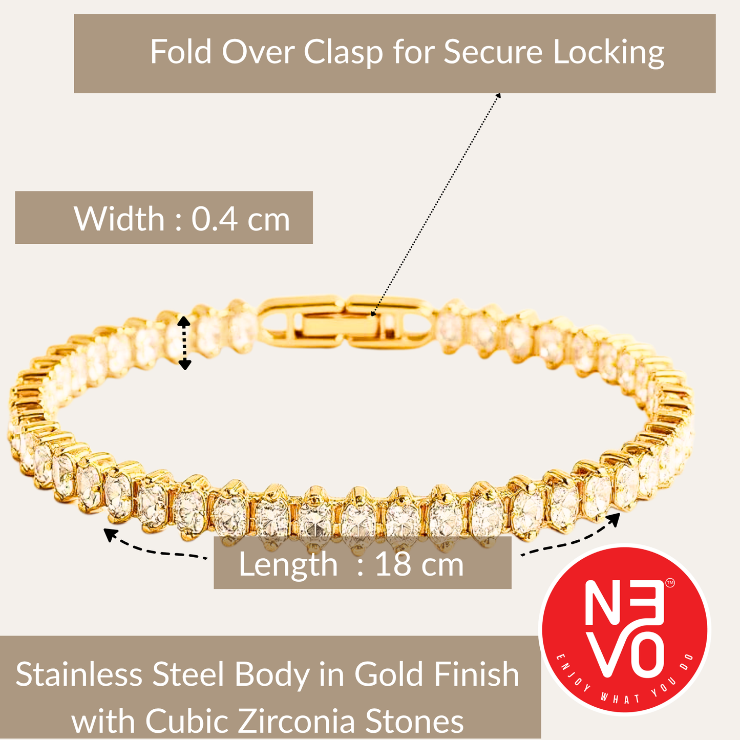 N3VO Marquise Radiance Bracelet