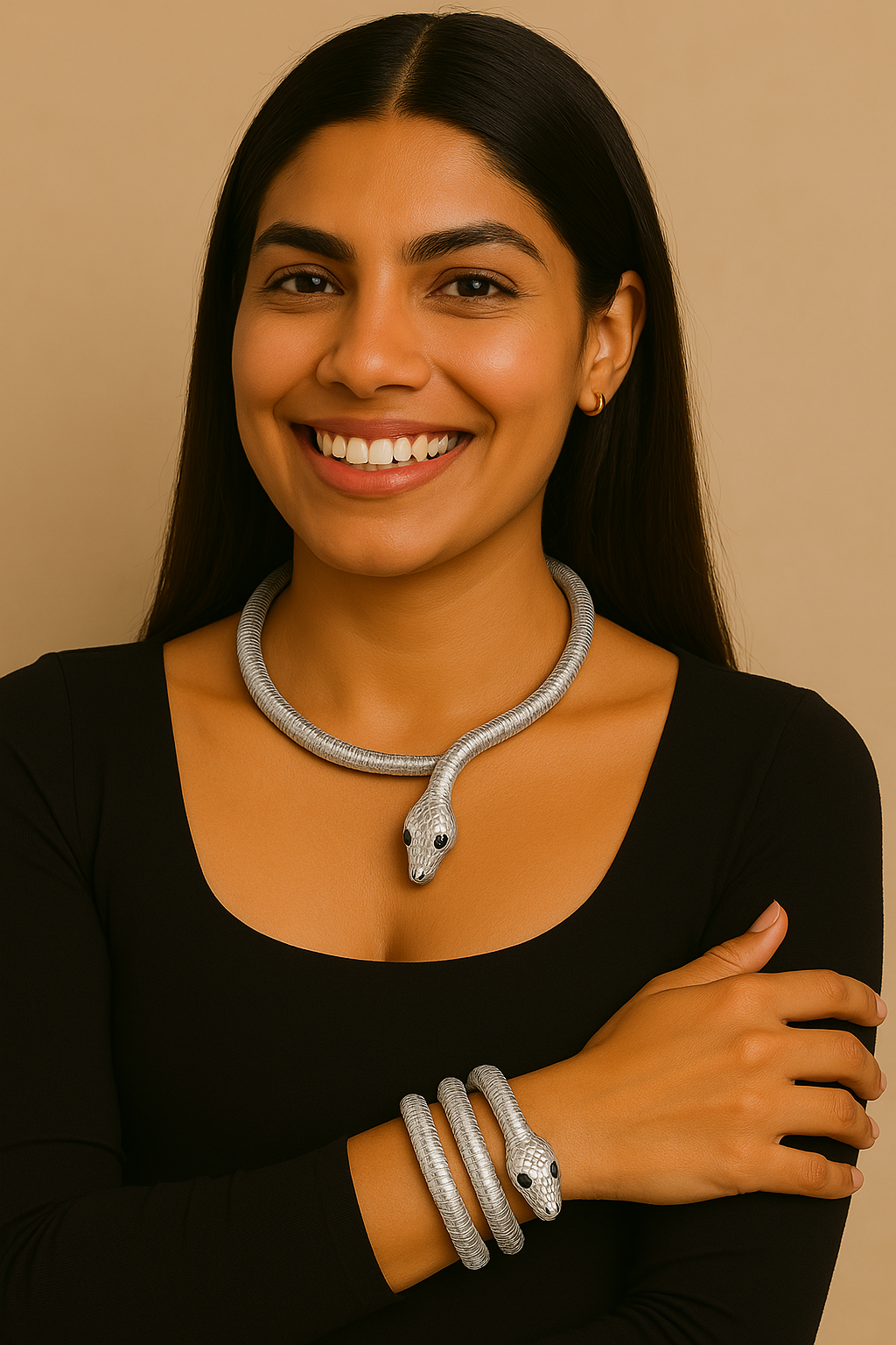 N3VO Viperia Snake Chain Necklace