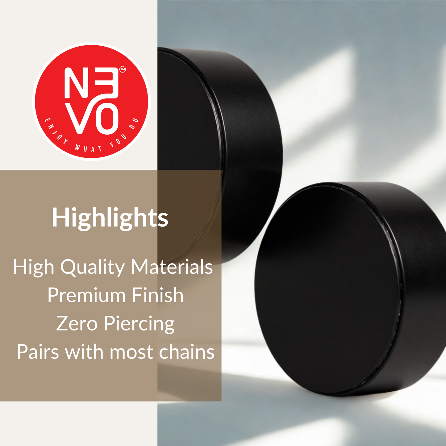 N3VO Blackout Pulse Studs
