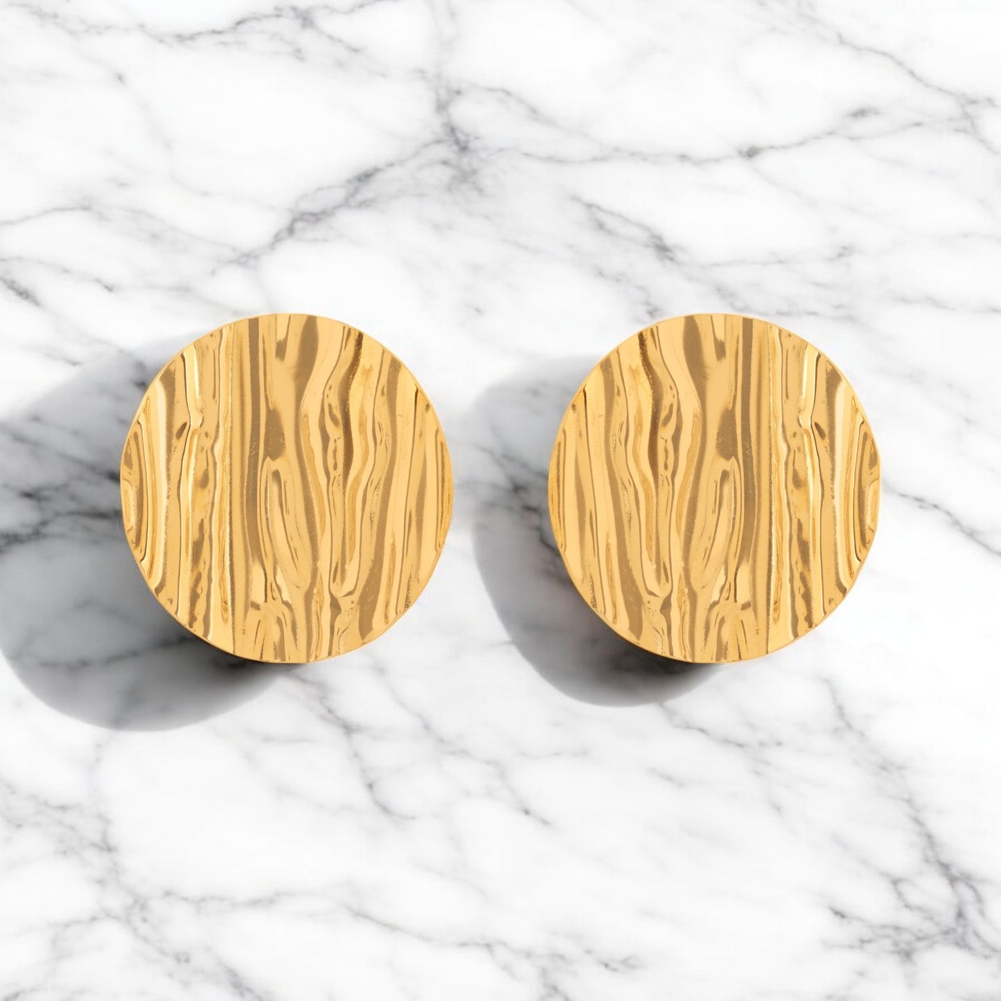 N3VO Textured Stud Earrings