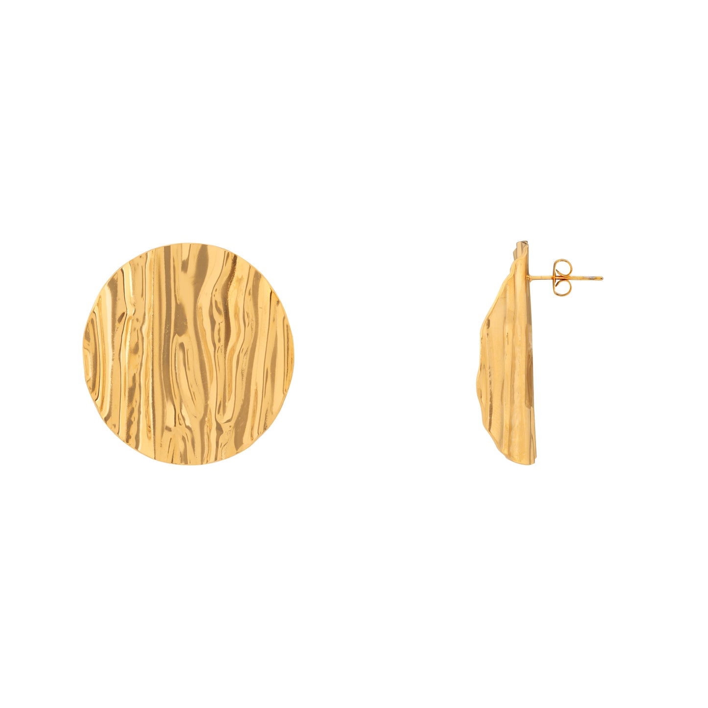 N3VO Textured Stud Earrings