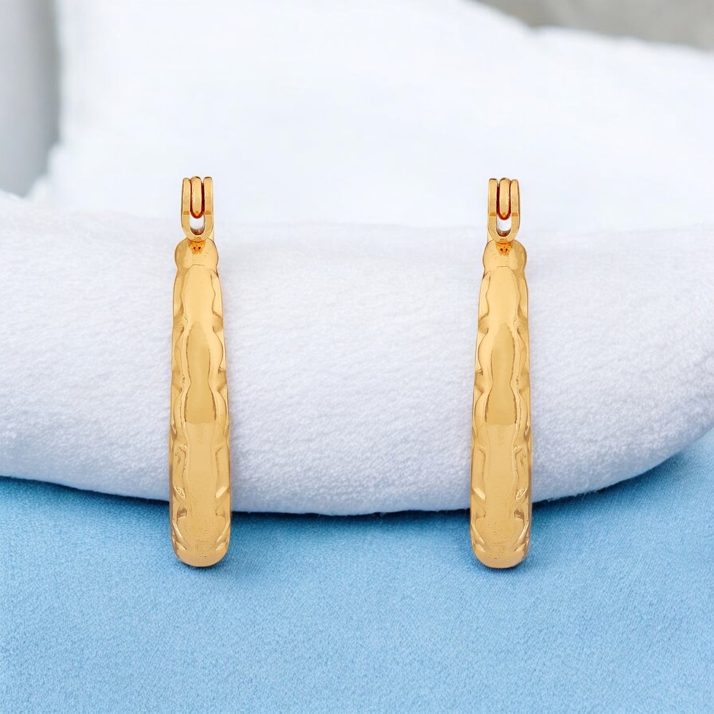 N3VO Gilded Mirage Hoop Earrings