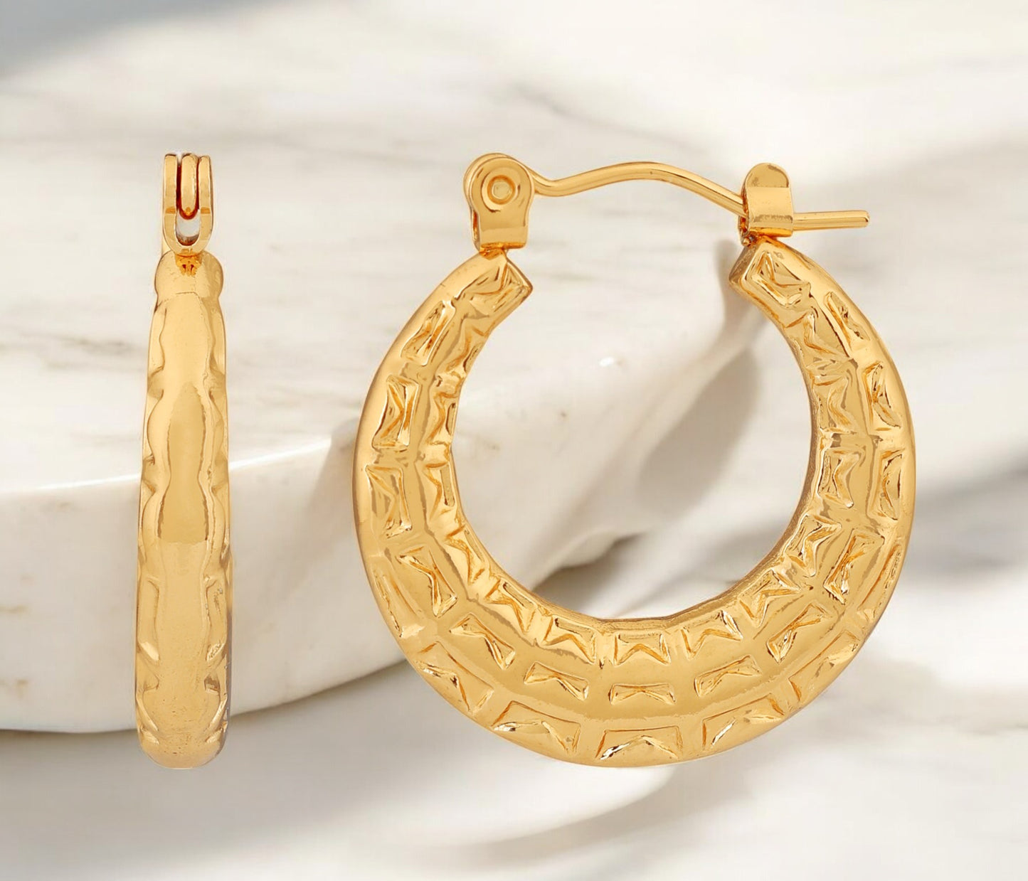 N3VO Gilded Mirage Hoop Earrings