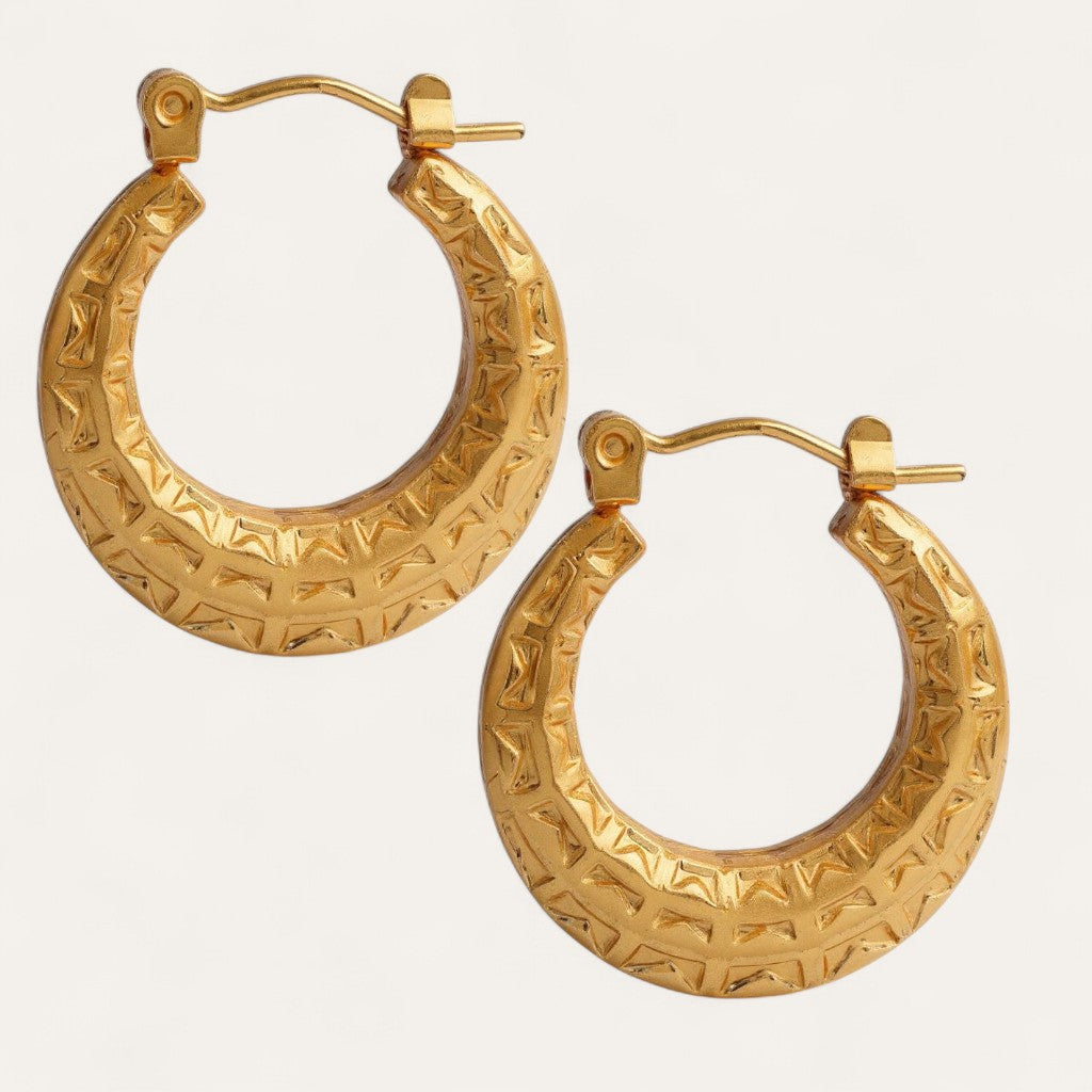 N3VO Gilded Mirage Hoop Earrings