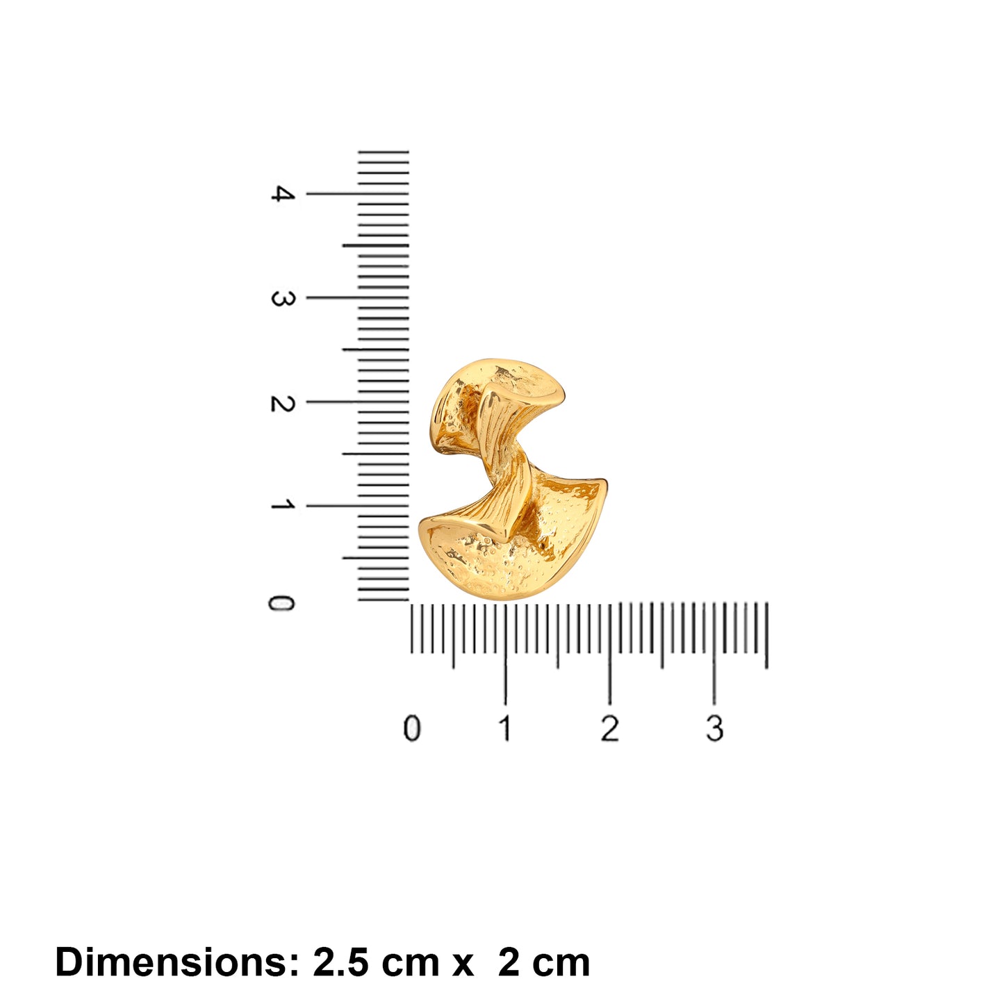 N3VO Liquid Gold Stud Earrings