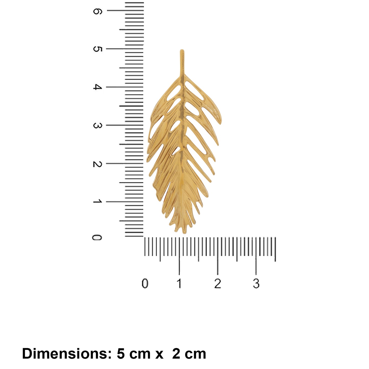 N3VO Golden Fern Earrings