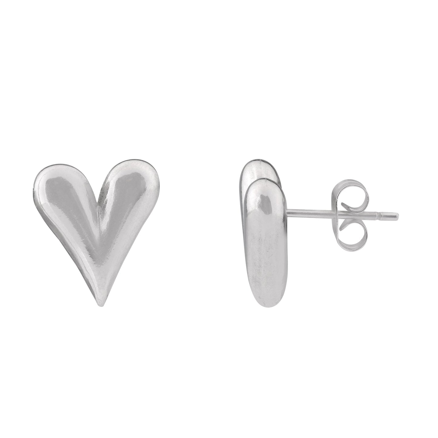 N3VO Silver Heartline Jewelry Set