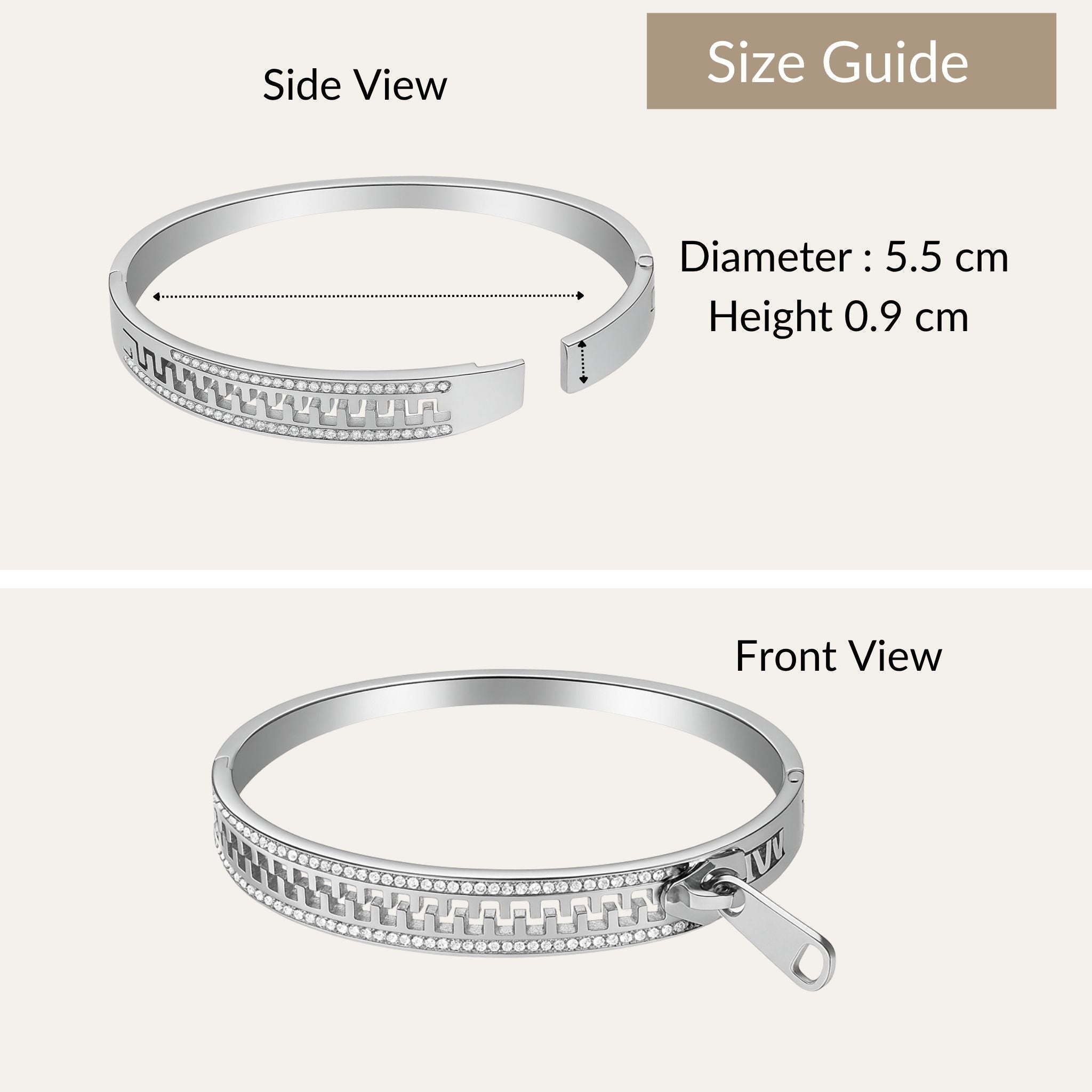 Luxe Zipper Bangle N3VO