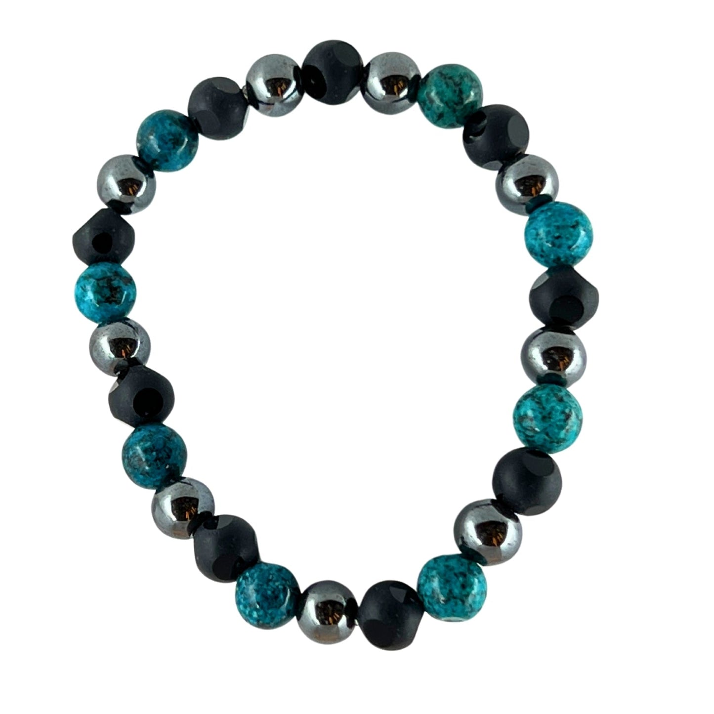 N3VO Elemental Balance Beaded Bracelet – Blue & Black