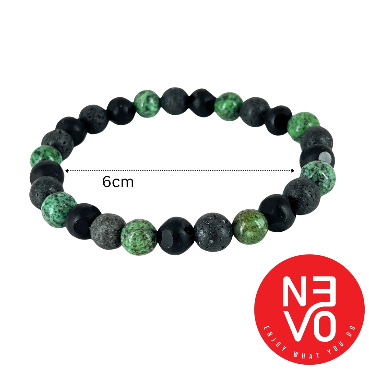 N3VO Elemental Balance Beaded Bracelet –  Green