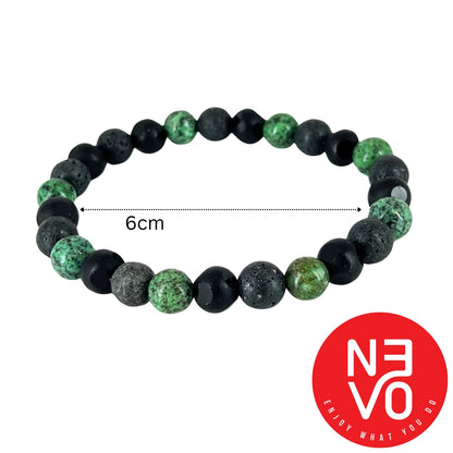 N3VO Elemental Balance Beaded Bracelet –  Green