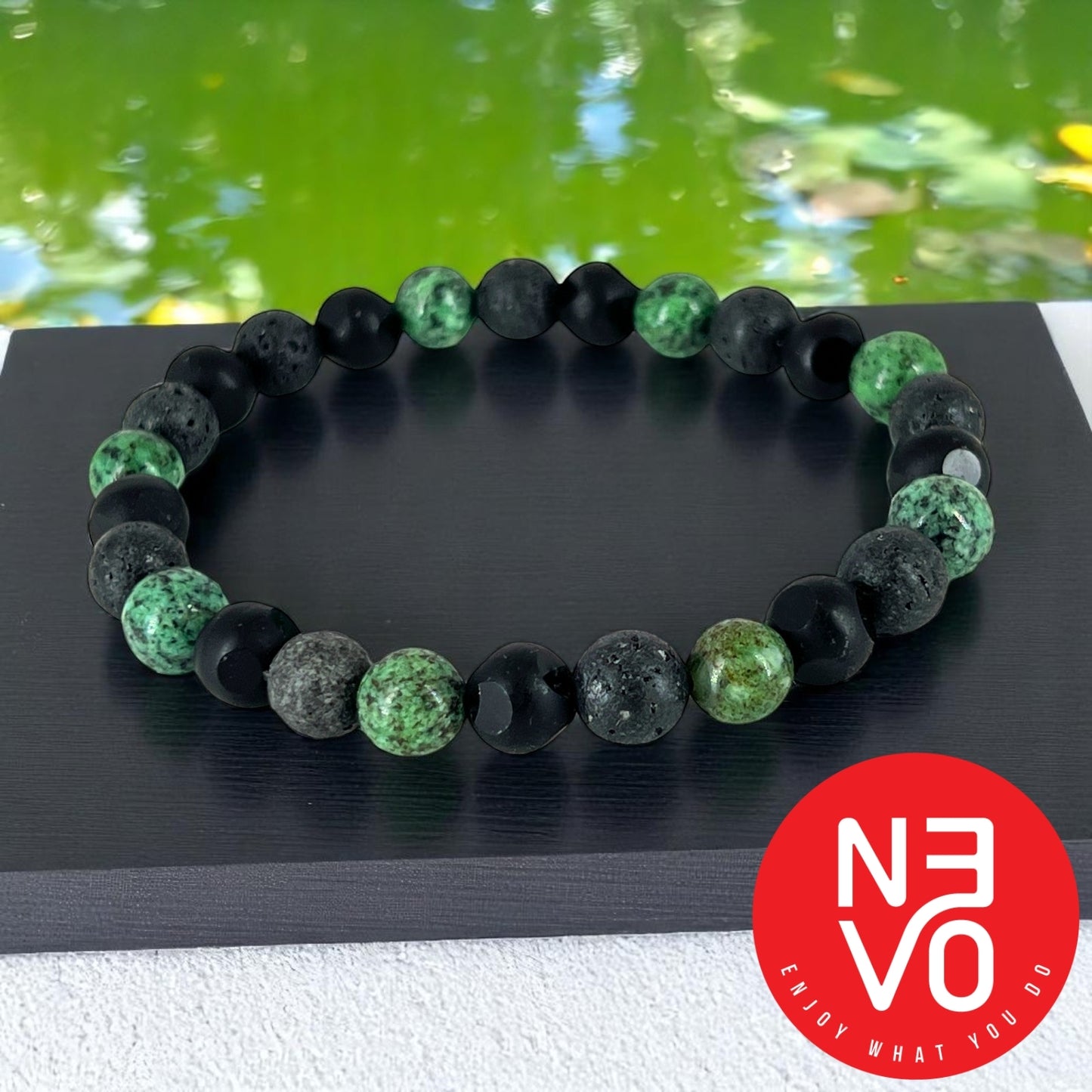 N3VO Elemental Balance Beaded Bracelet –  Green