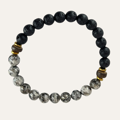N3VO Elemental Balance Beaded Bracelet –  White & Black
