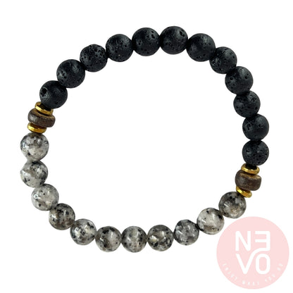 N3VO Elemental Balance Beaded Bracelet –  White & Black