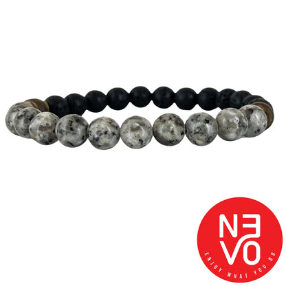 N3VO Elemental Balance Beaded Bracelet –  White & Black