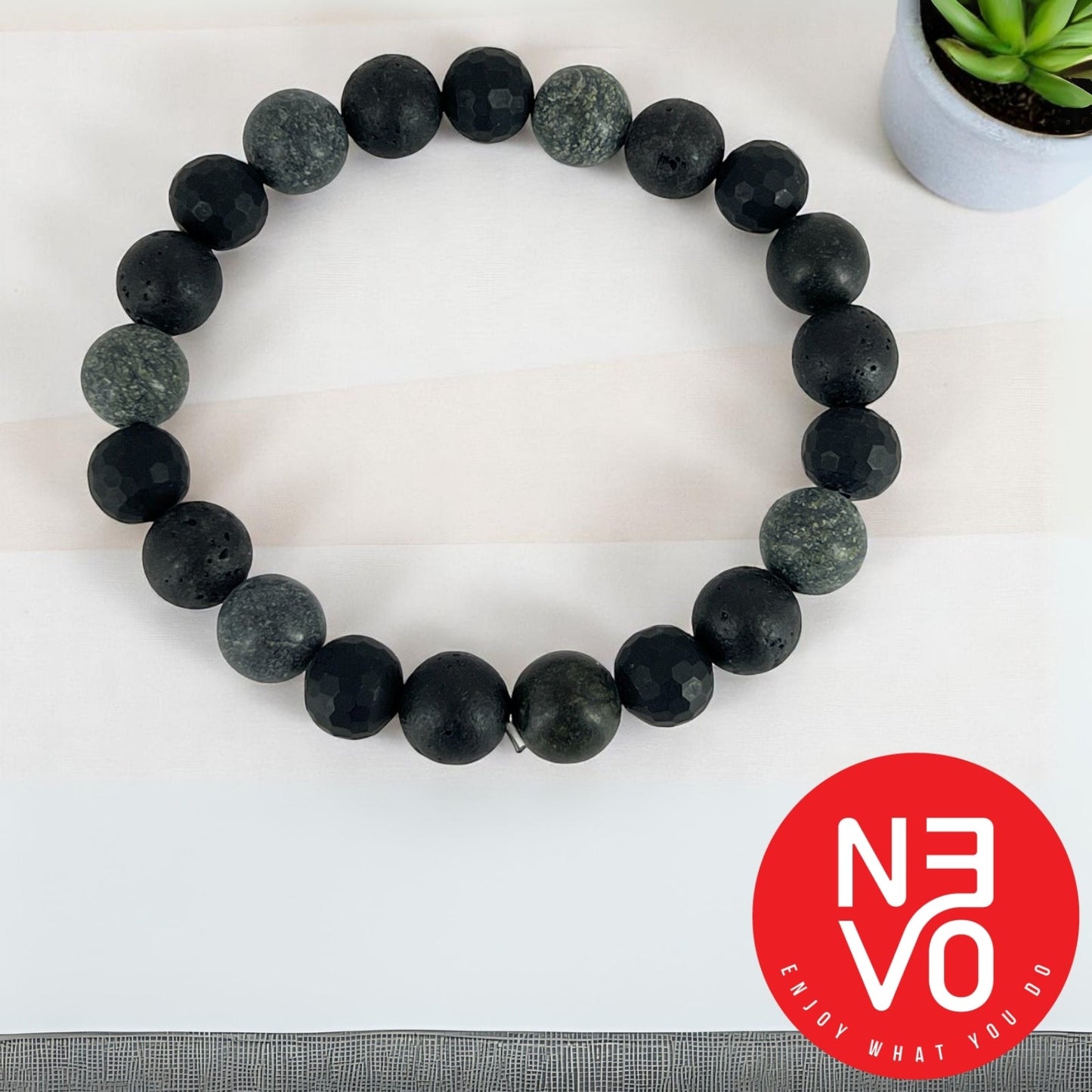 N3VO Terrain Beaded Bracelet - Black