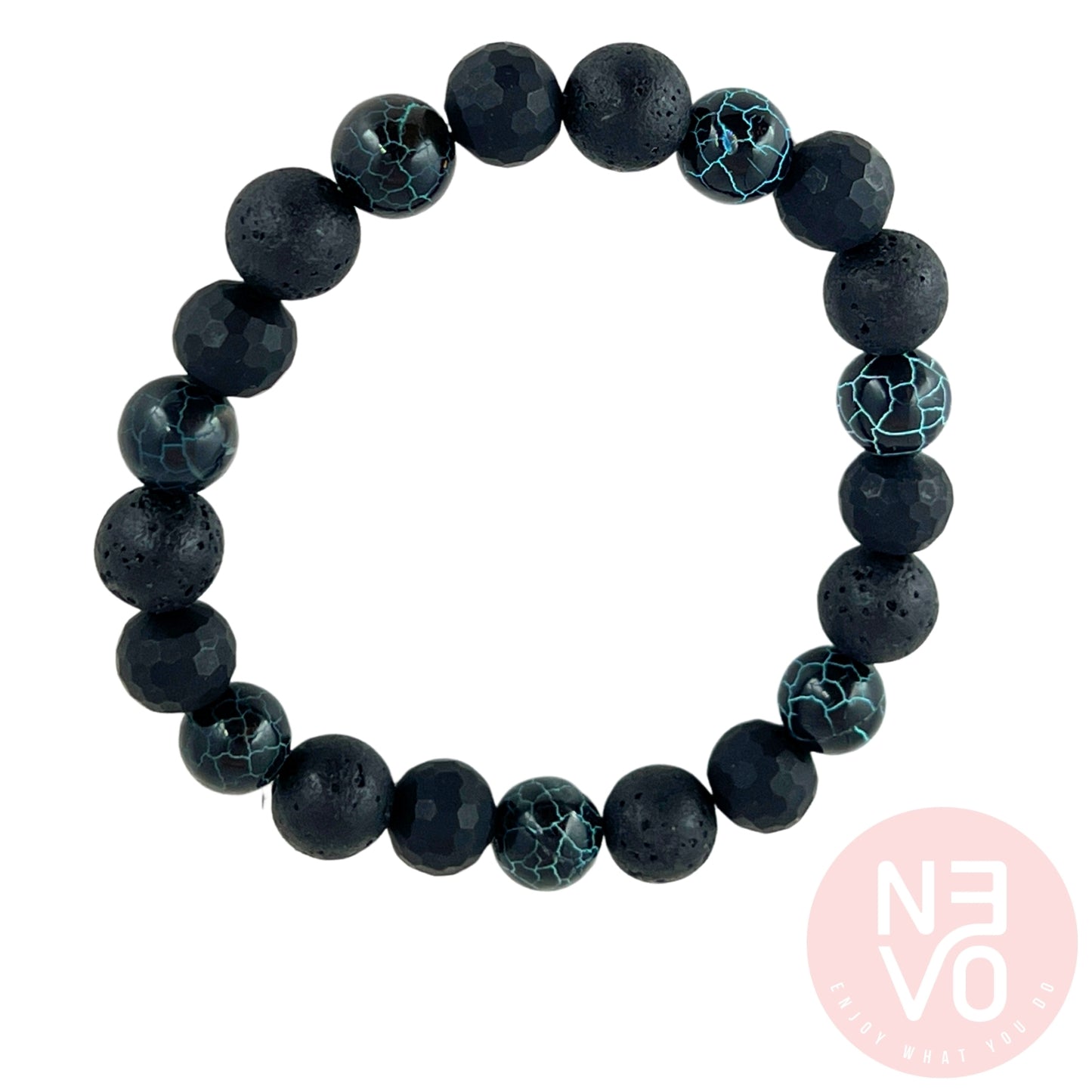 N3VO Electric Blue Beaded Bracelet