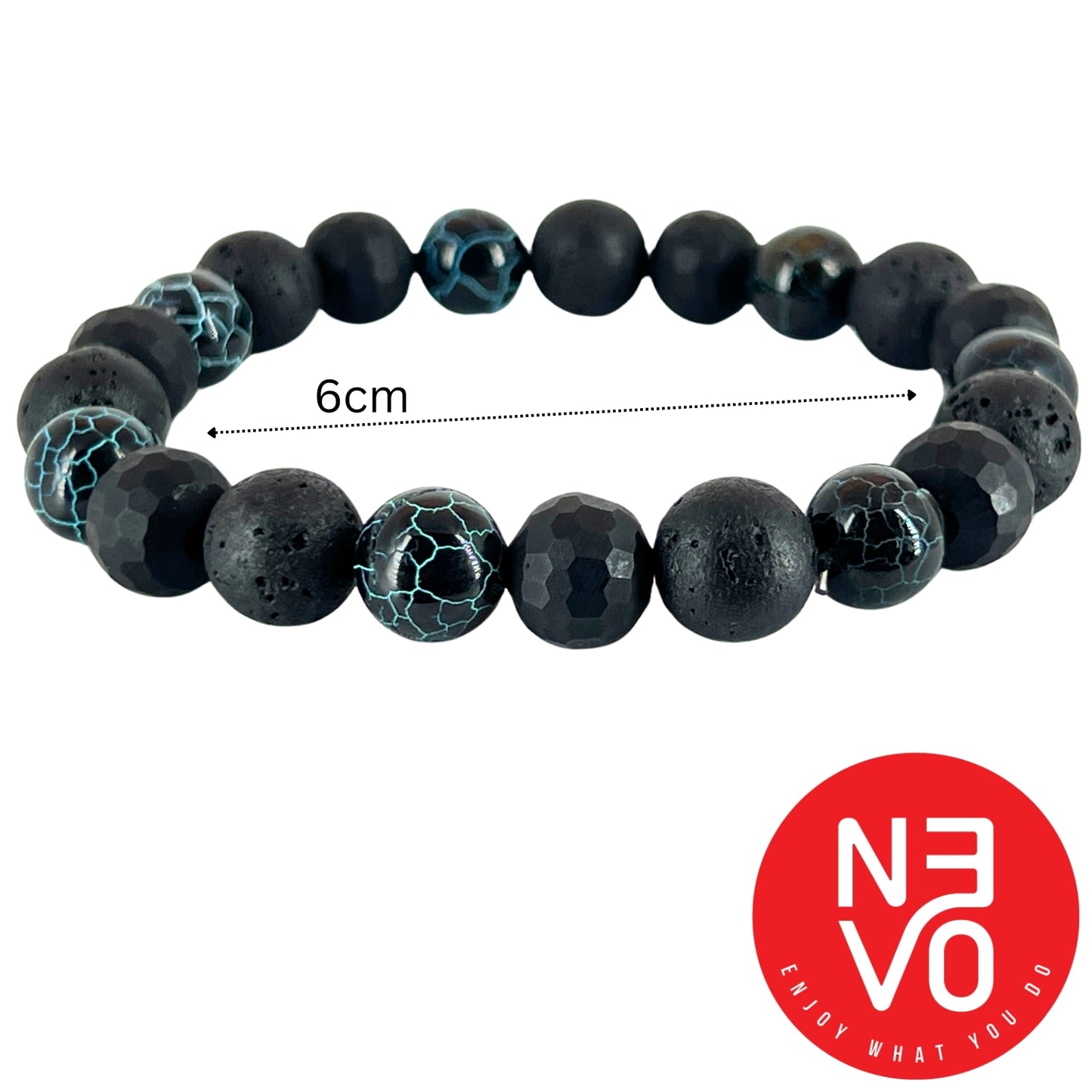 N3VO Electric Blue Beaded Bracelet