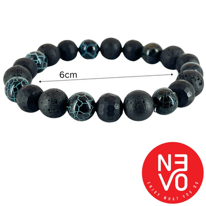 N3VO Electric Blue Beaded Bracelet