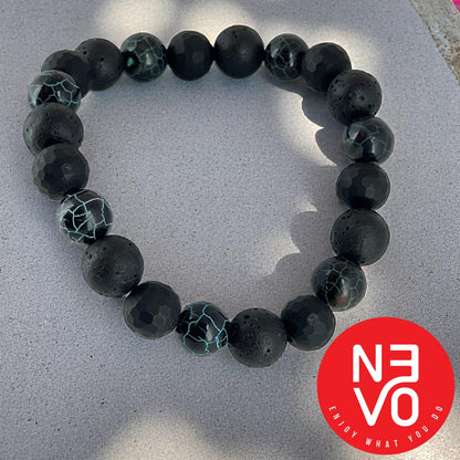 N3VO Electric Blue Beaded Bracelet