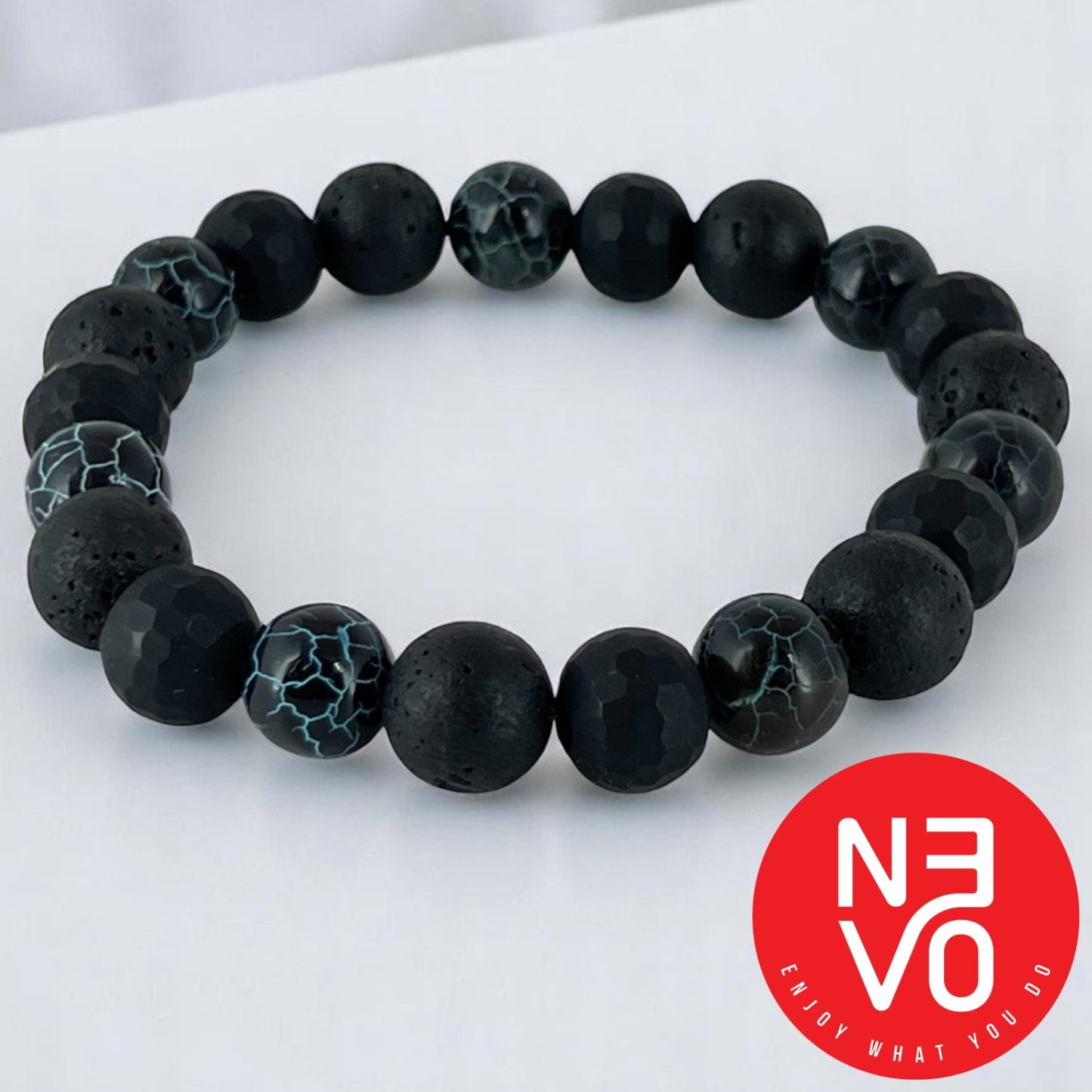 N3VO Electric Blue Beaded Bracelet