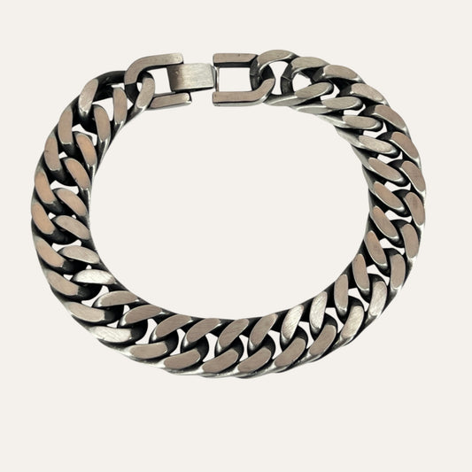 Vulcan Cuban Link Bracelet – Silver Finish