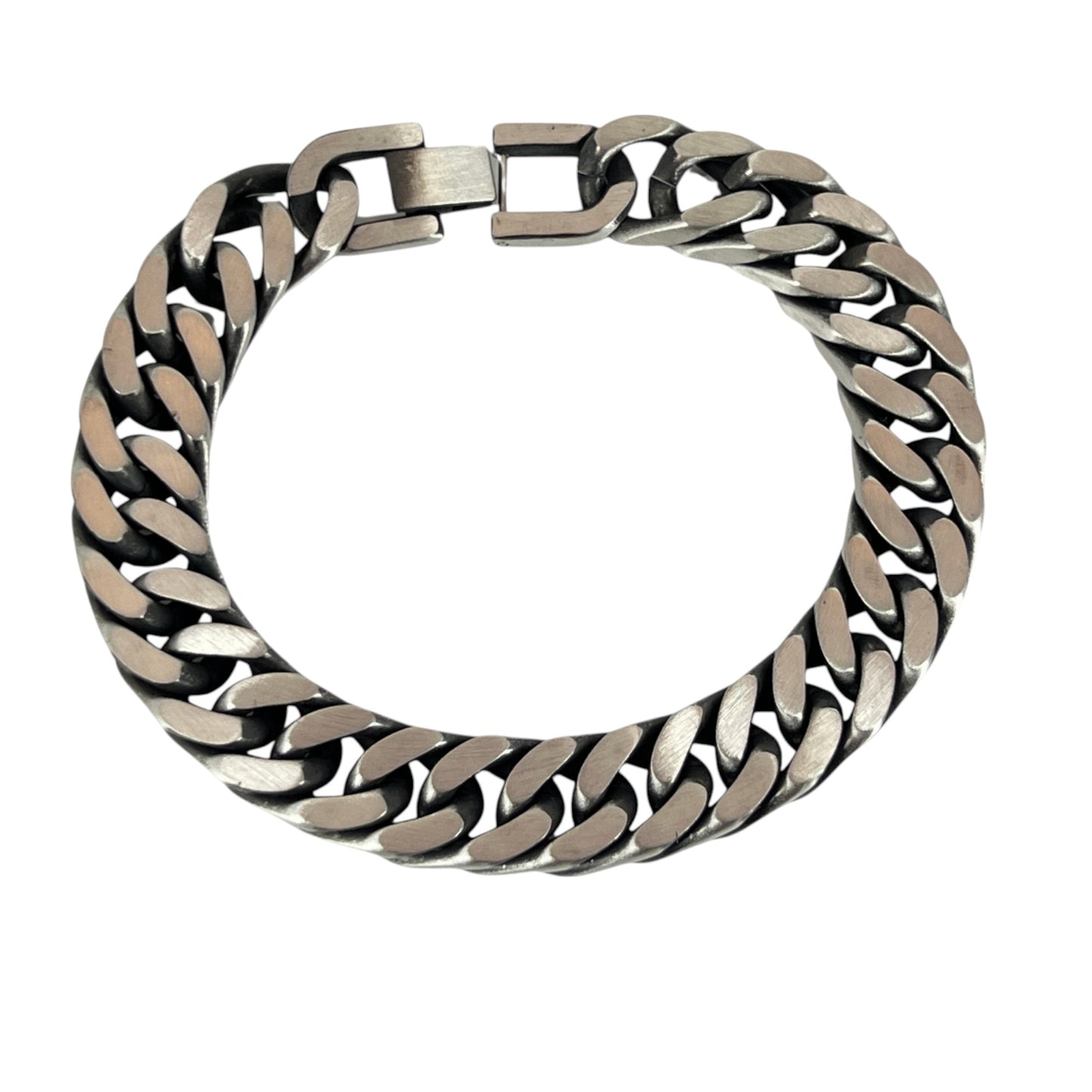 N3VO Vulcan Cuban Link Bracelet – Silver Finish