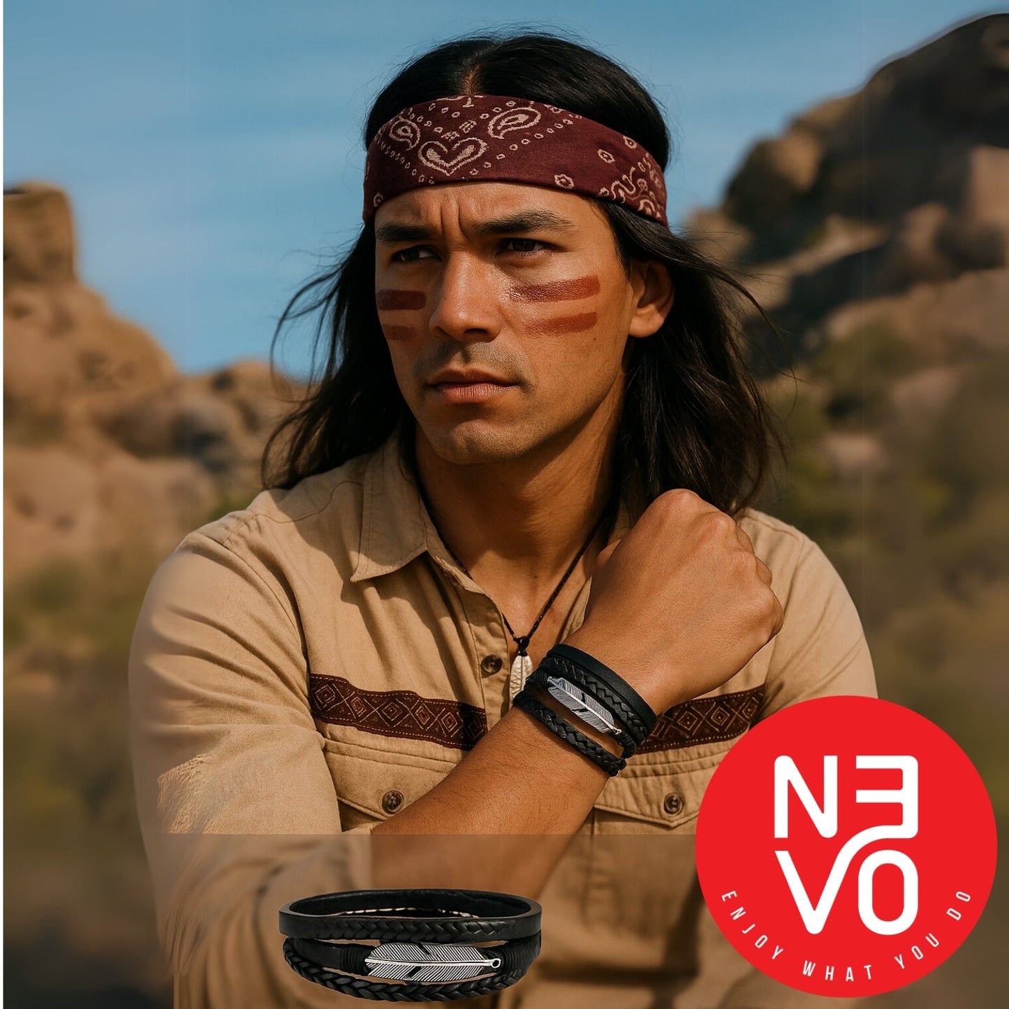 N3VO Arrow Feather Bracelet