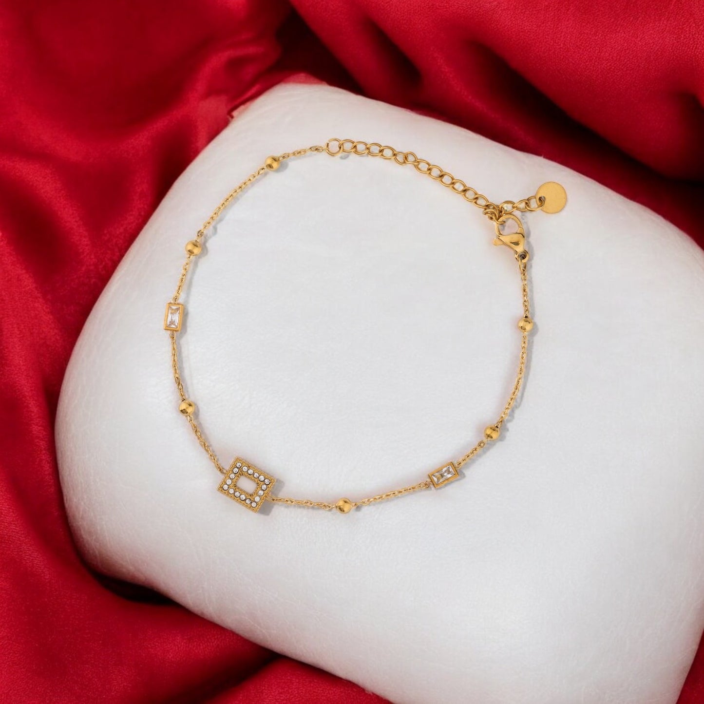 Luxe Square Charm Bracelet