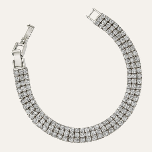 N3VO Triple Sparkle Tennis Bracelet