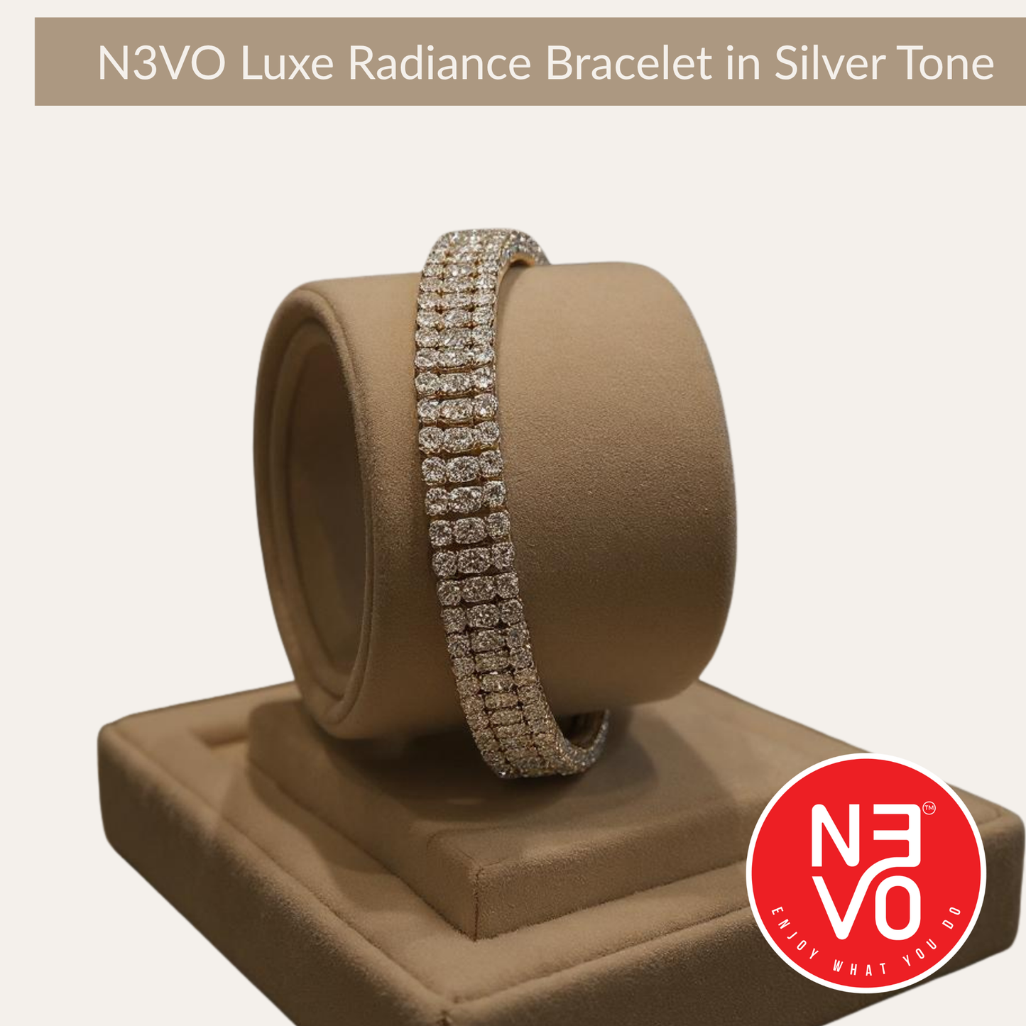 N3VO Triple Sparkle Tennis Bracelet