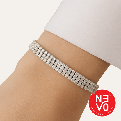 N3VO Triple Sparkle Tennis Bracelet