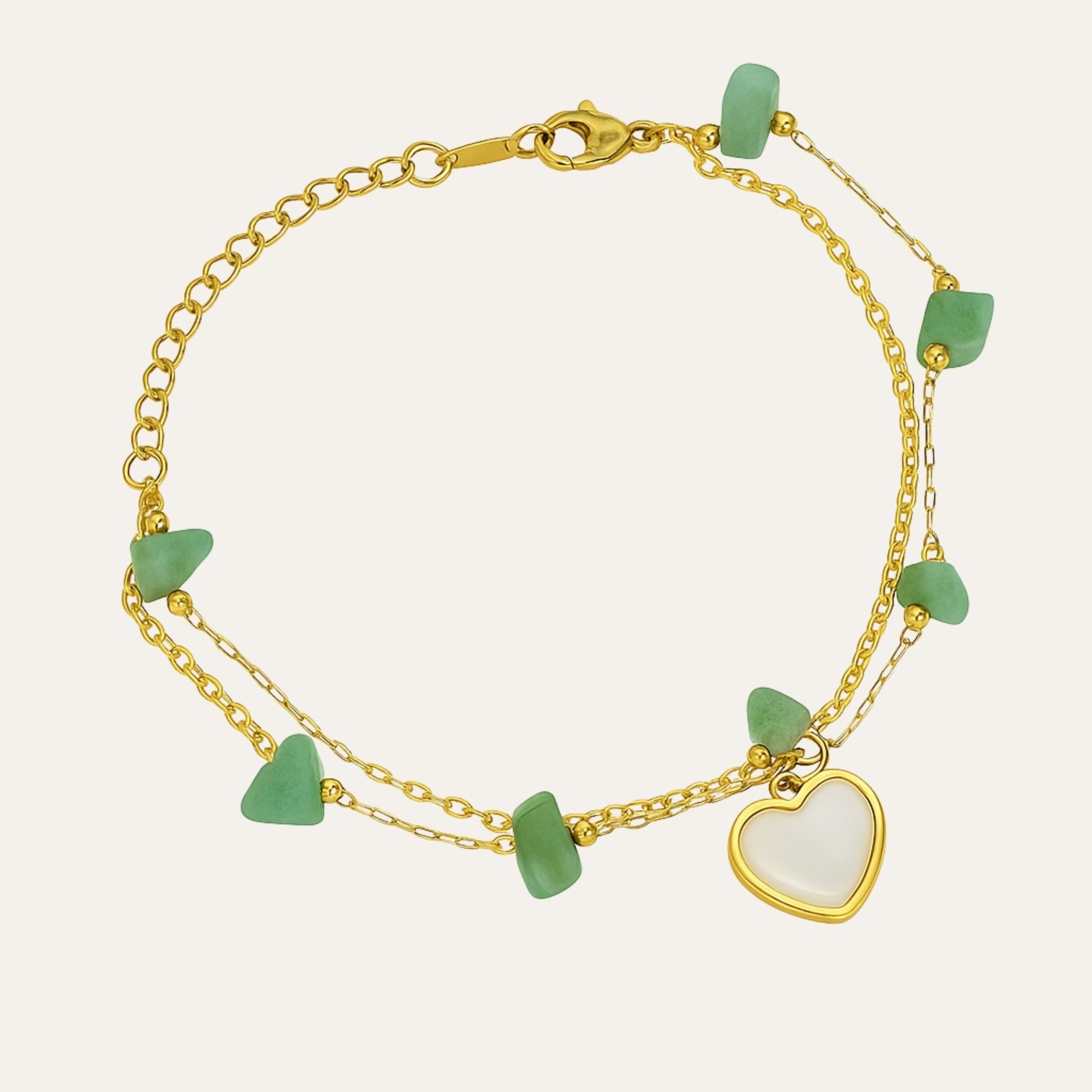 Green Heartstone Bracelet N3VO