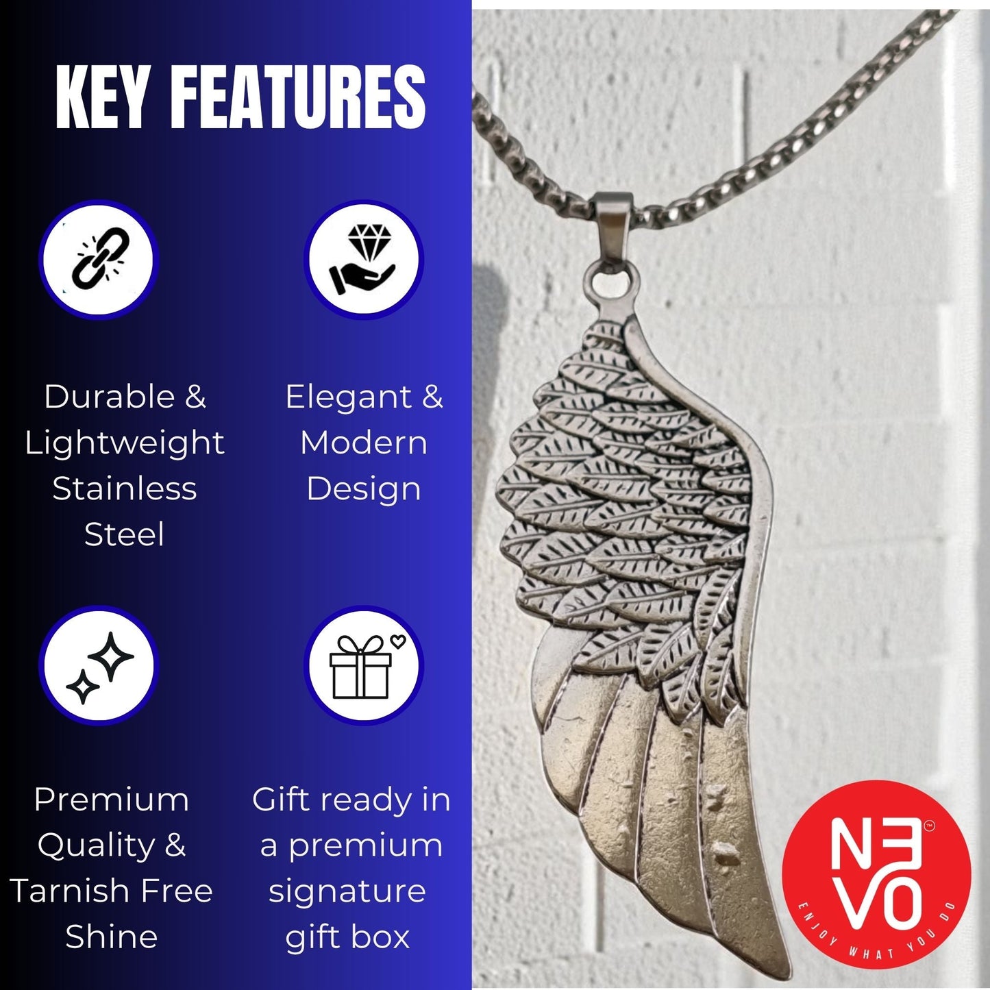 N3VO Wingforce Angel Necklace