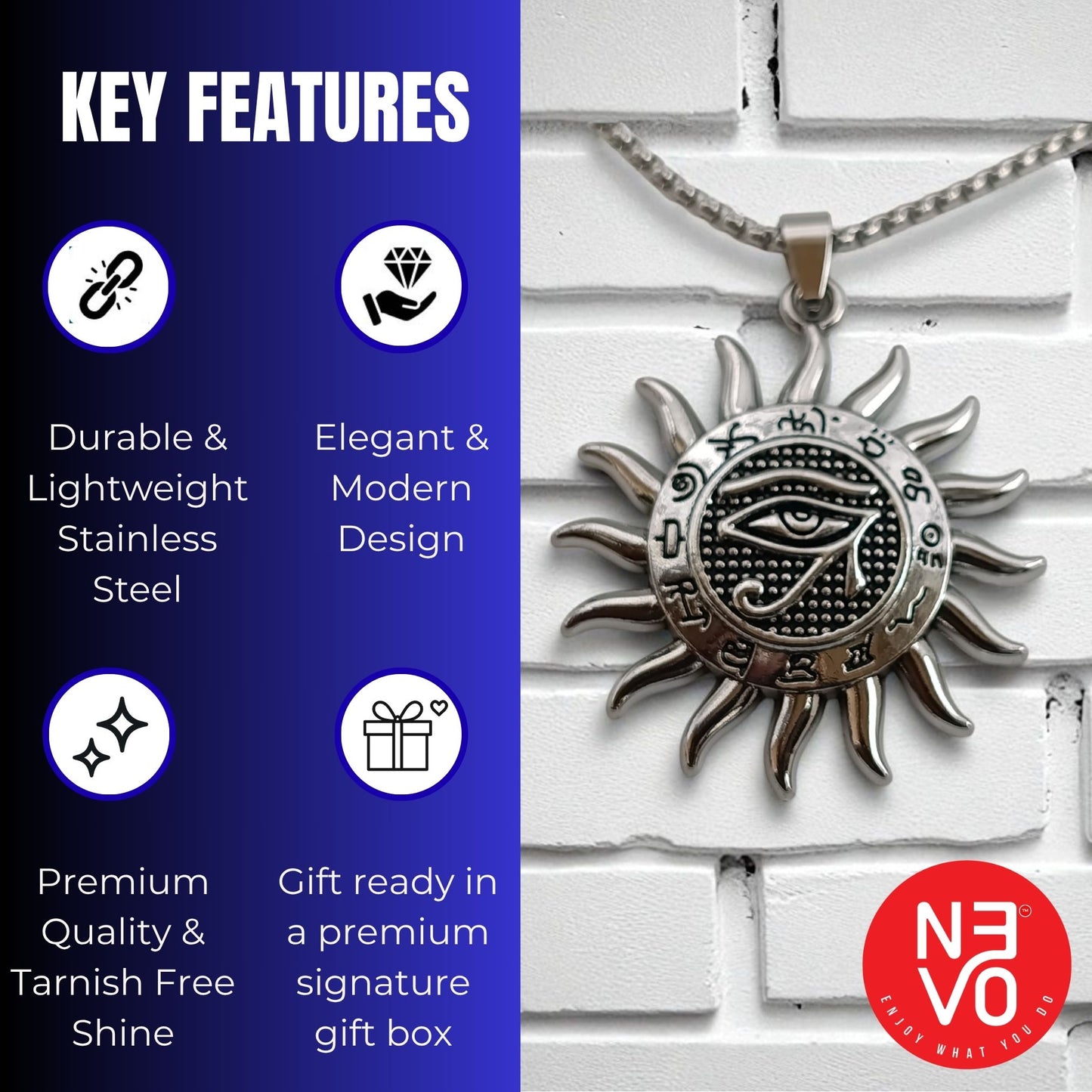 N3VO Sol Sentinel Chain Pendant