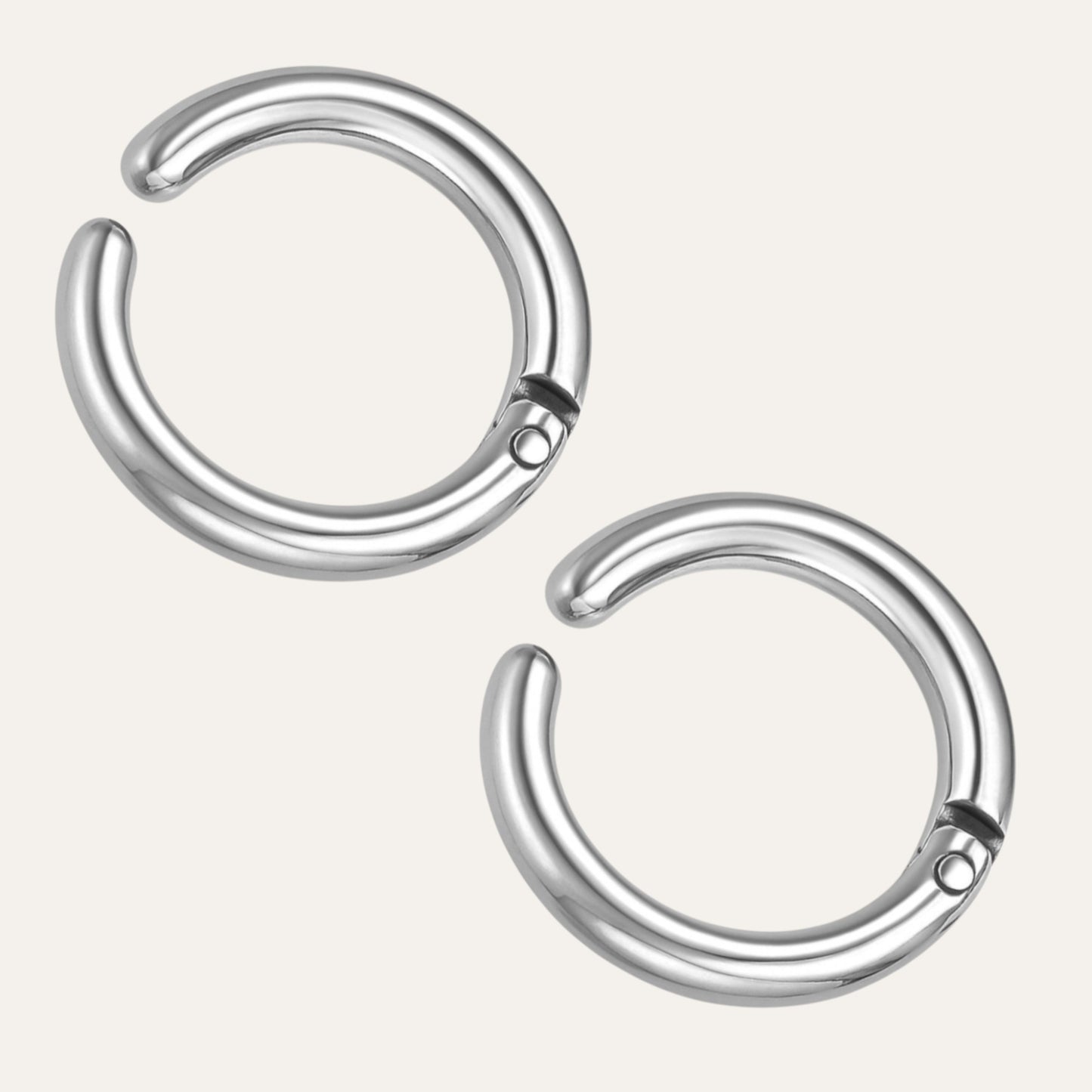 N3VO Silver Sleek Hoop