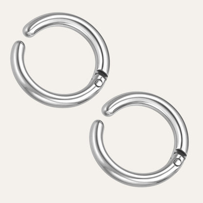 N3VO Silver Sleek Hoop