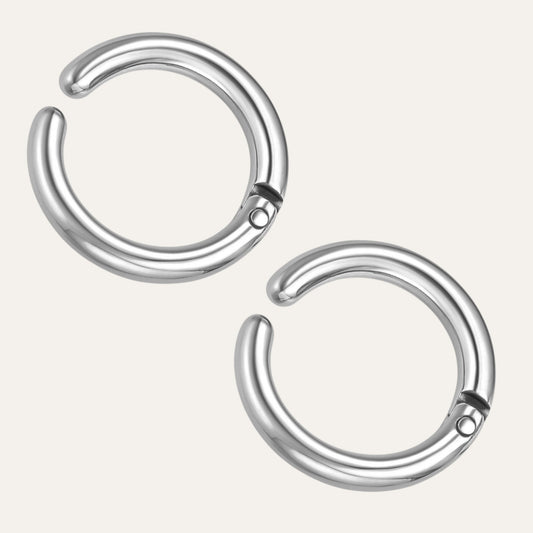 N3VO Silver Sleek Hoop