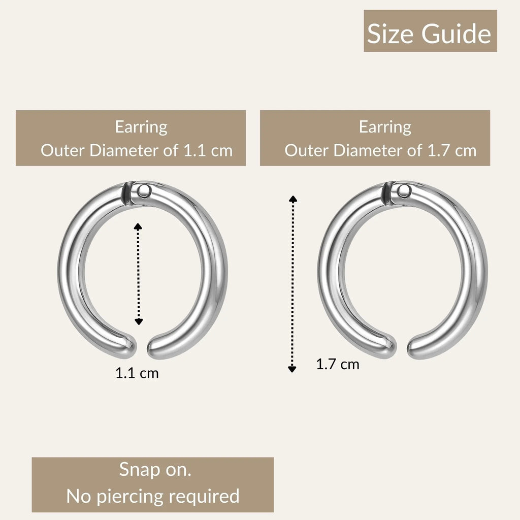 Silver Sleek Hoop N3VO