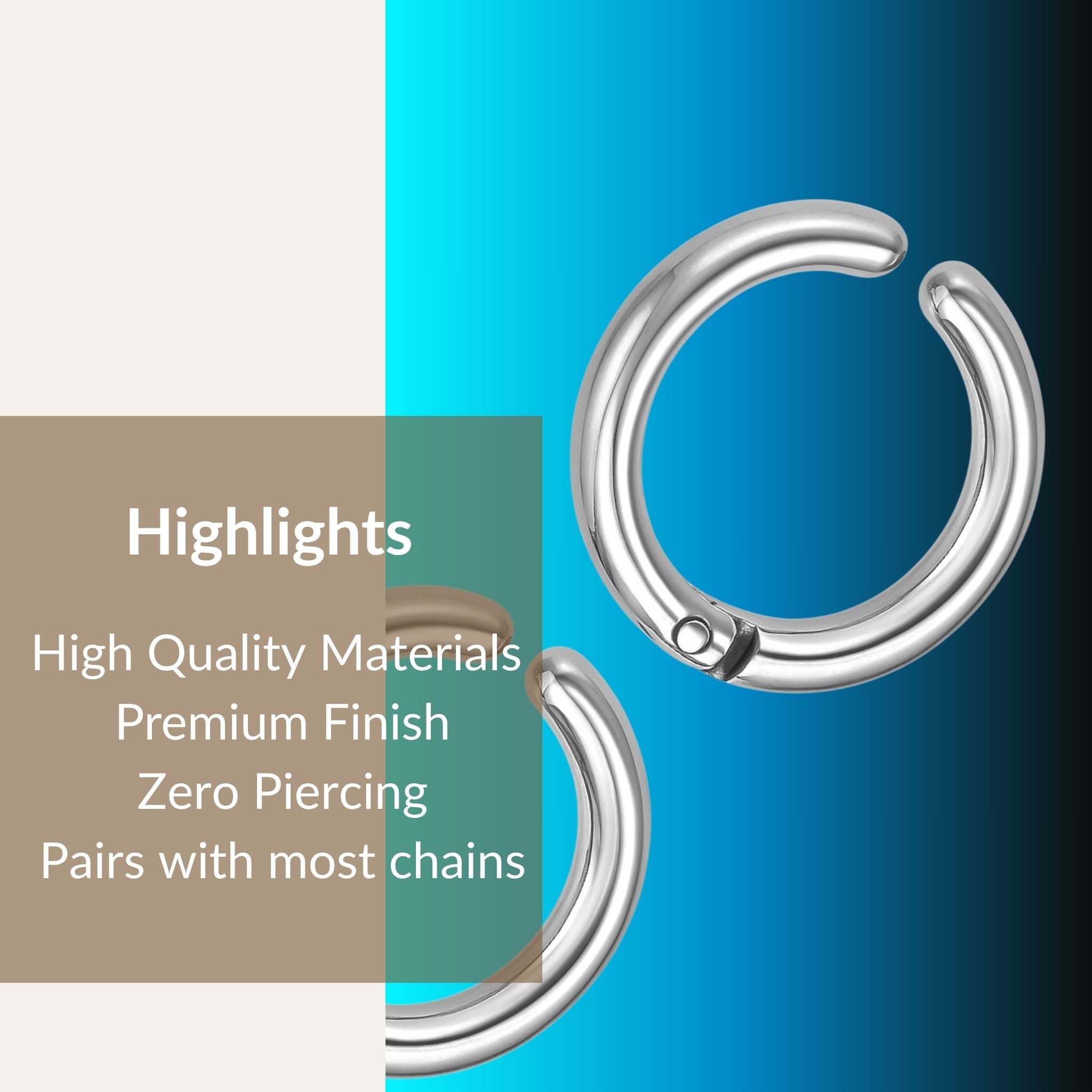 Silver Sleek Hoop N3VO