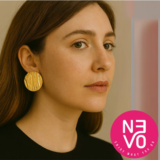 N3VO Textured Stud Earrings