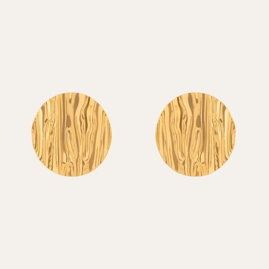 Textured Round Stud Earrings